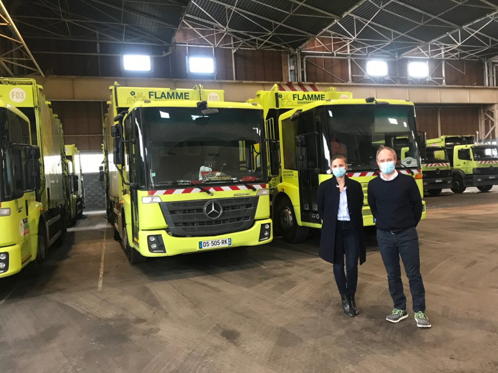 Les Flamme ont imaginé une ligne de camions poubelles, les Evolu'Tri.