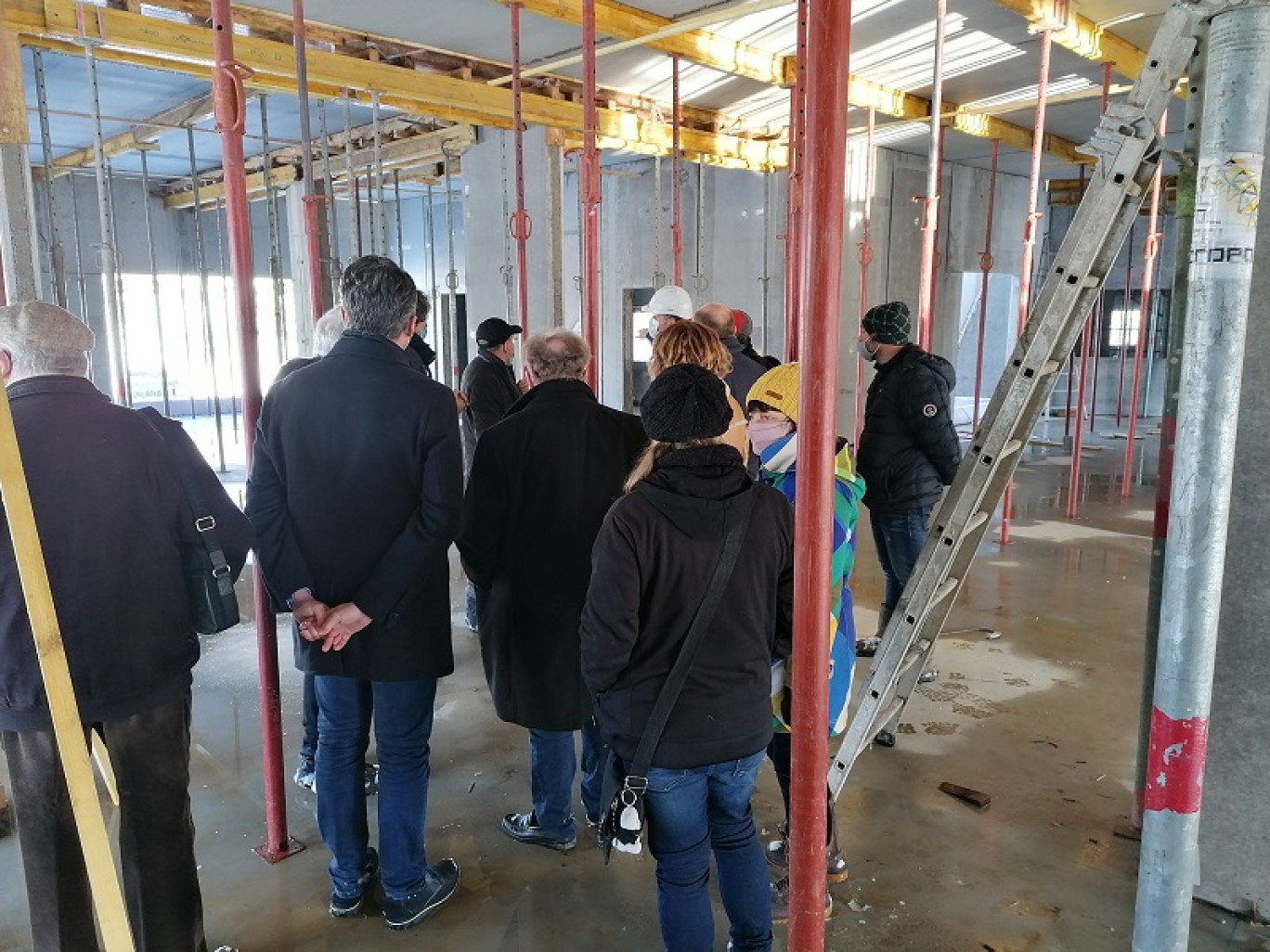 Lors de la visite du chantier à Talange. (c) CC Rives de Moselle. 