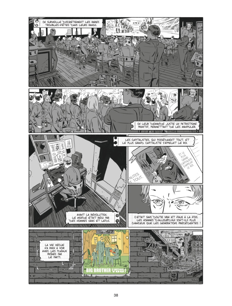 Quelques planches de la BD "1984".