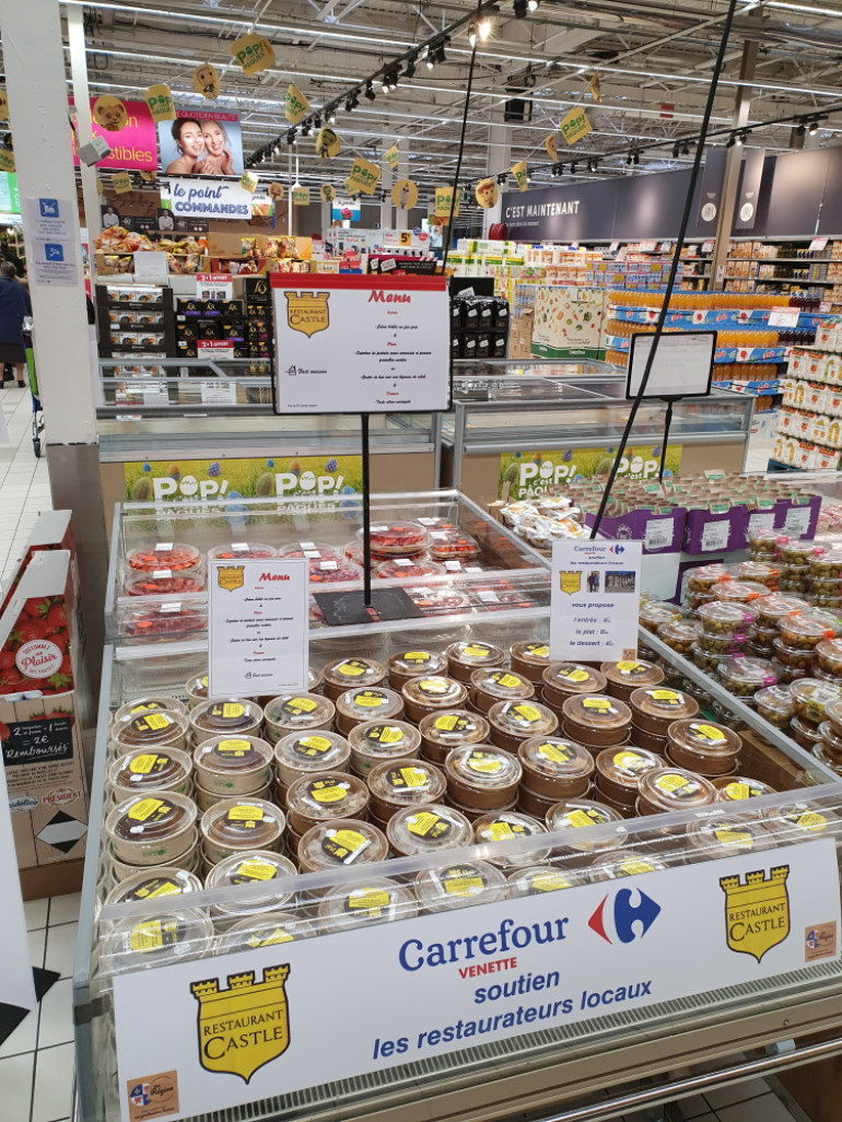 Les plats du Castle, vendu au sein de Carrefour Venette, près de Compiègne.(c)DR