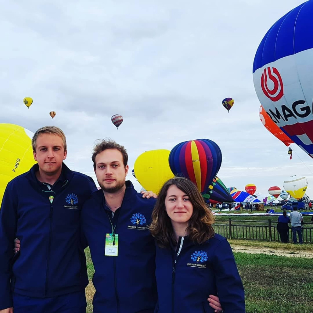 Guillaume Weislinger à gauche avec ses deux associés Thomas et Lucie.