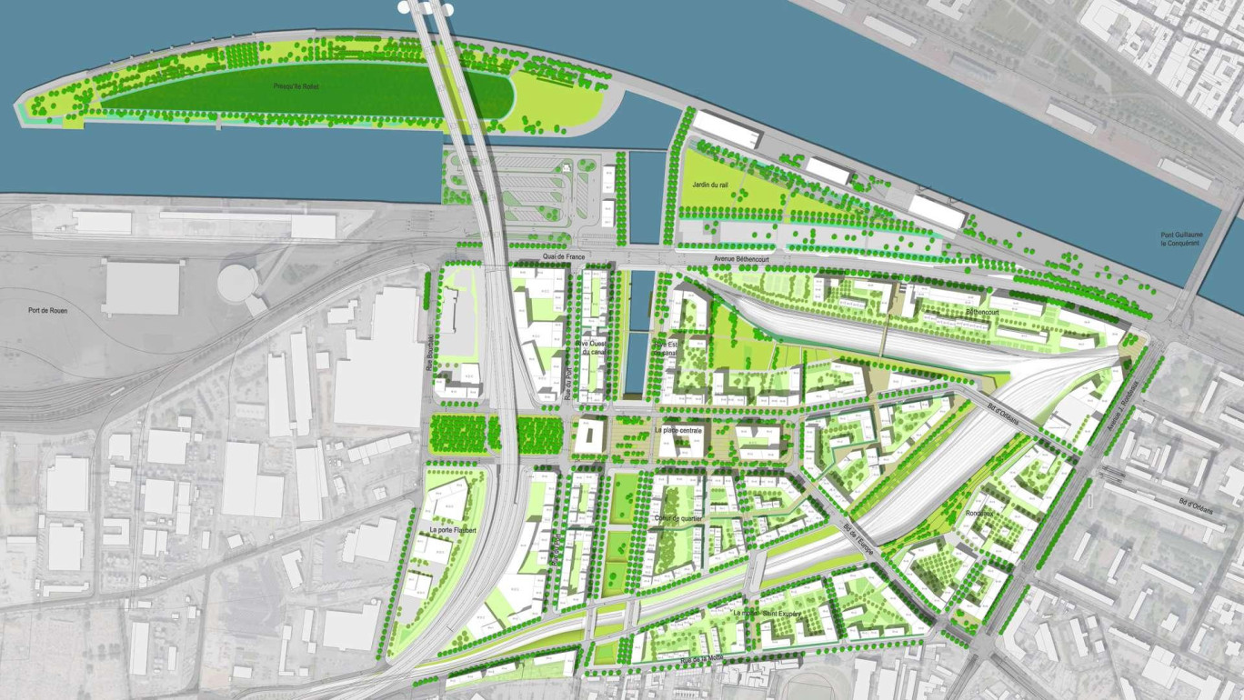 Ce soutien financier va notamment bénéficier à l'aménagement de l'écoquartier Flaubert. (Document Attica urbanisme)