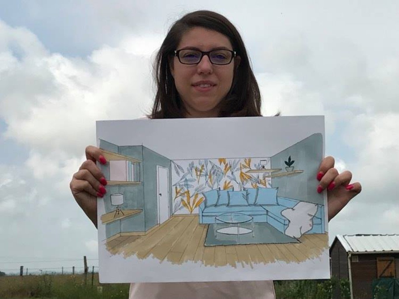 Sarah Maquaire dessine elle-même ses projets. 