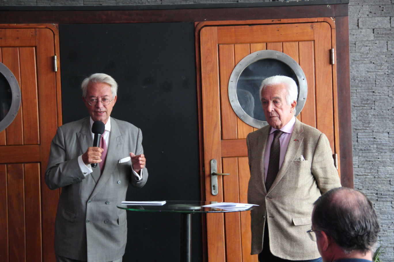 Philippe Marini, président, et Jean-François Dalaise, vice-président d’Alliance Seine-Escaut. © Aletheia Press /L. Brémont