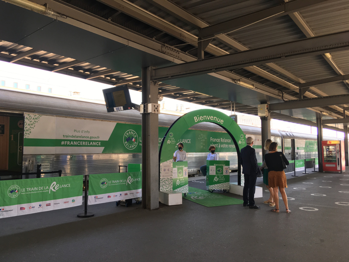 Le train de la Relance s’arrête en gare d’Amiens les 8 et 9 septembre. (© Aletheia Press / DLP)