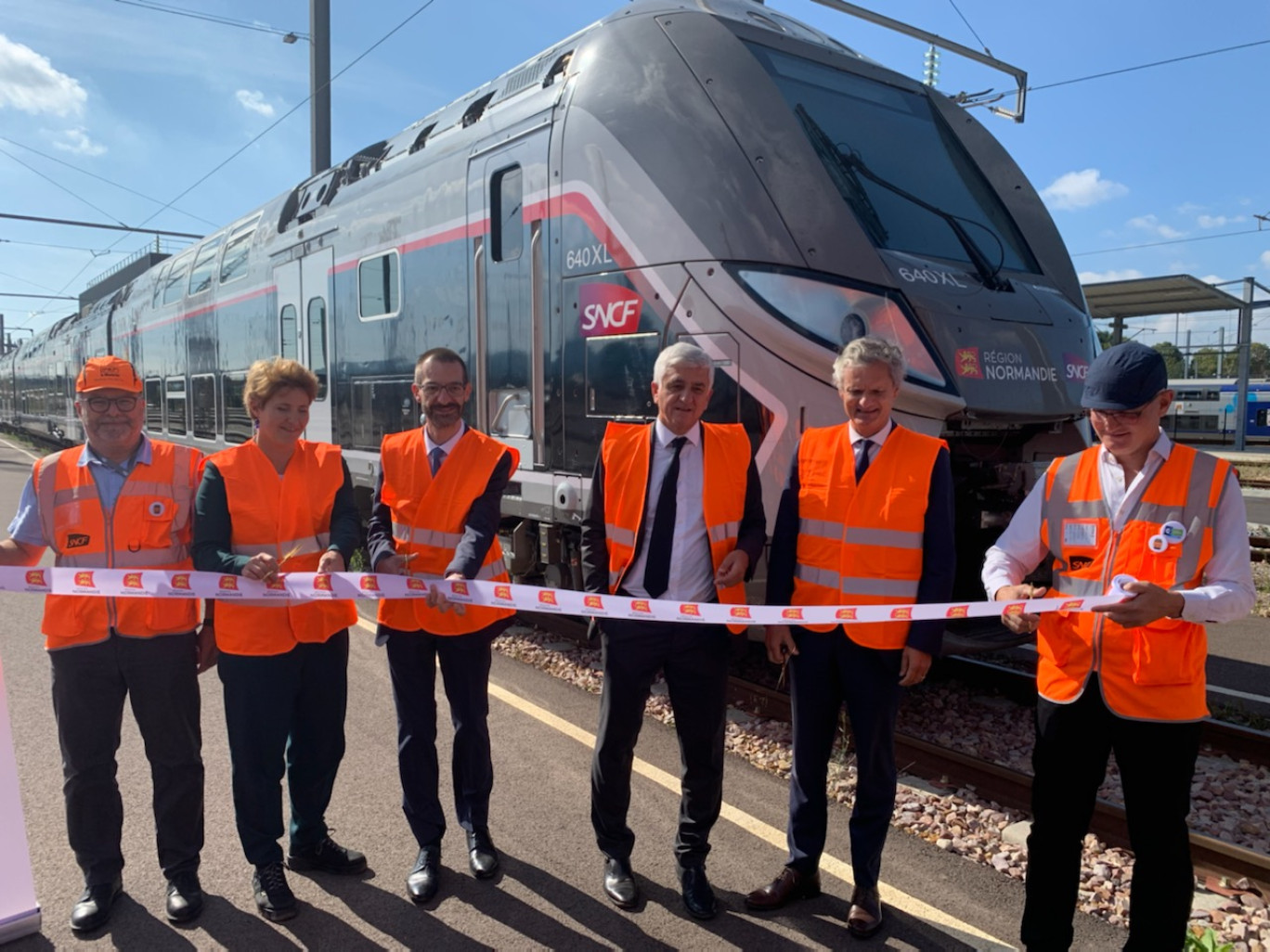 La 40e et dernière rame OMNEO a été inaugurée jeudi 23 septembre. (Photo Biernacki/Région Normandie) 