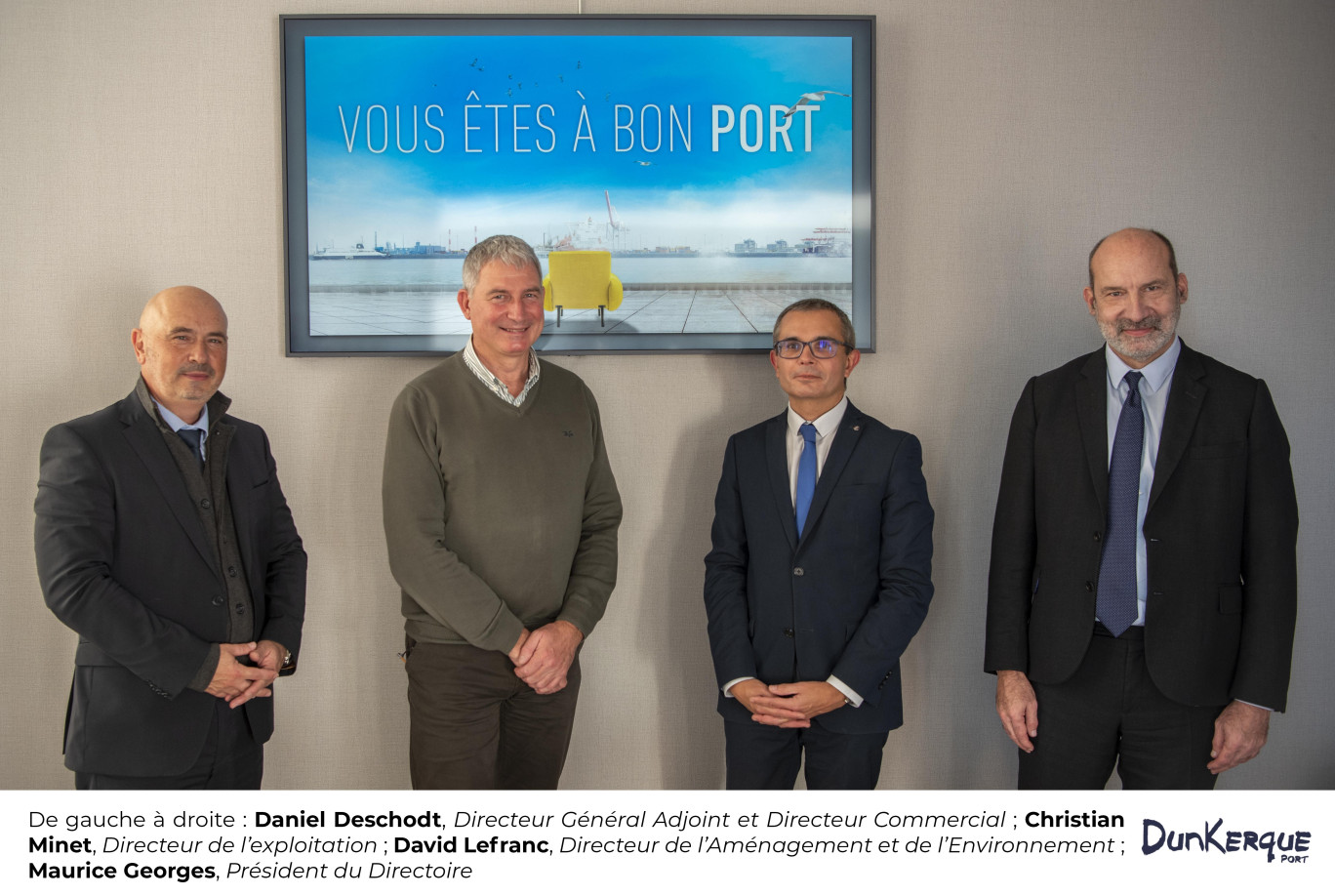 Le directoire du port a été renouvelé le 19 novembre dernier. © Dunkerque Port