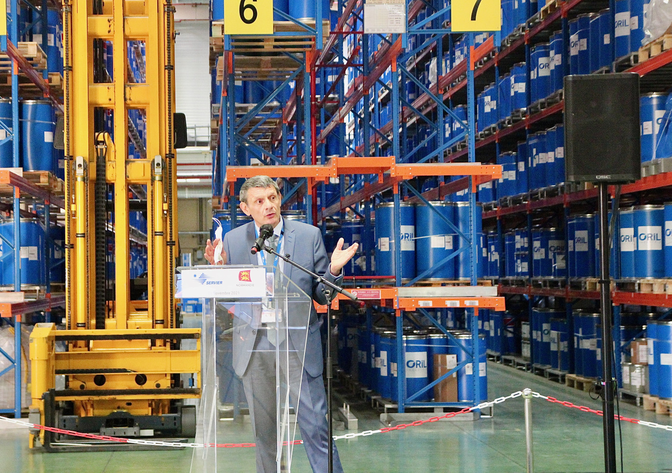 Pierre Venesque, vice-président exécutif Industrie du groupe Servier, à l'issue de la visite. (© Aletheia Press / B.Delabre)