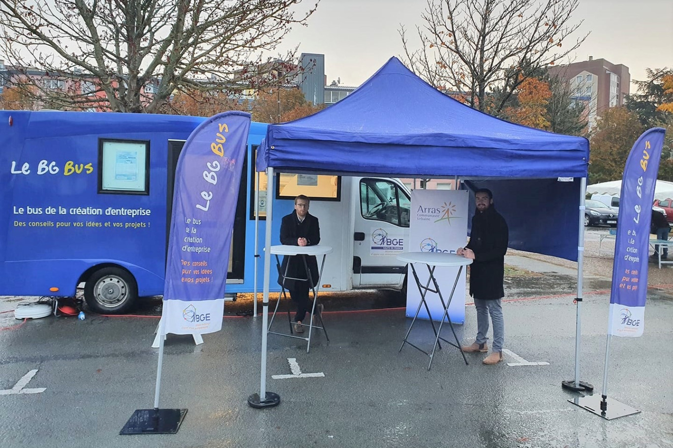 Le Bus de la création d’entreprise s’est installé dans différents lieux de l’Arrageois.