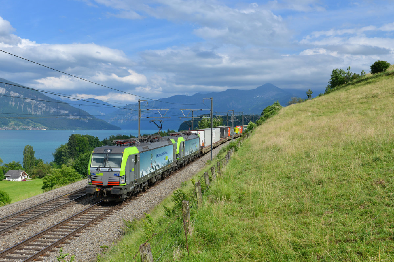 Un train compte 32 à 36 remorques. © CargoBeamer