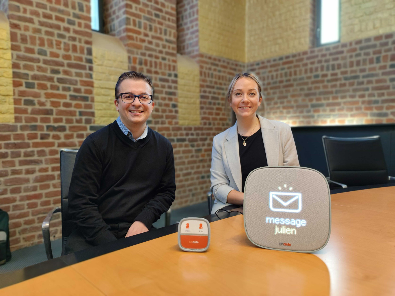 Laurent Massoptier, directeur technique et Mathilde Lanusse, responsable communication de Utech.