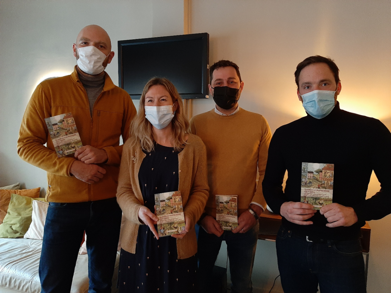 De gauche à droite : Vincent Lengagne, Bénédicte Boutillier, Martin Lemaire et Thomas Brembor.