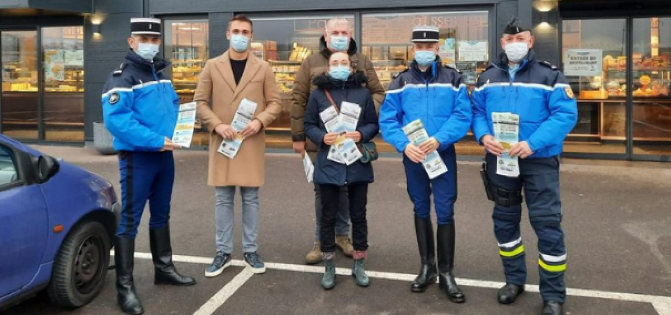 L'opération sacs à pain est portée par la préfecture de la Moselle et l'escadron départemental de sécurité routière de la Moselle. © Préfecture de Moselle.