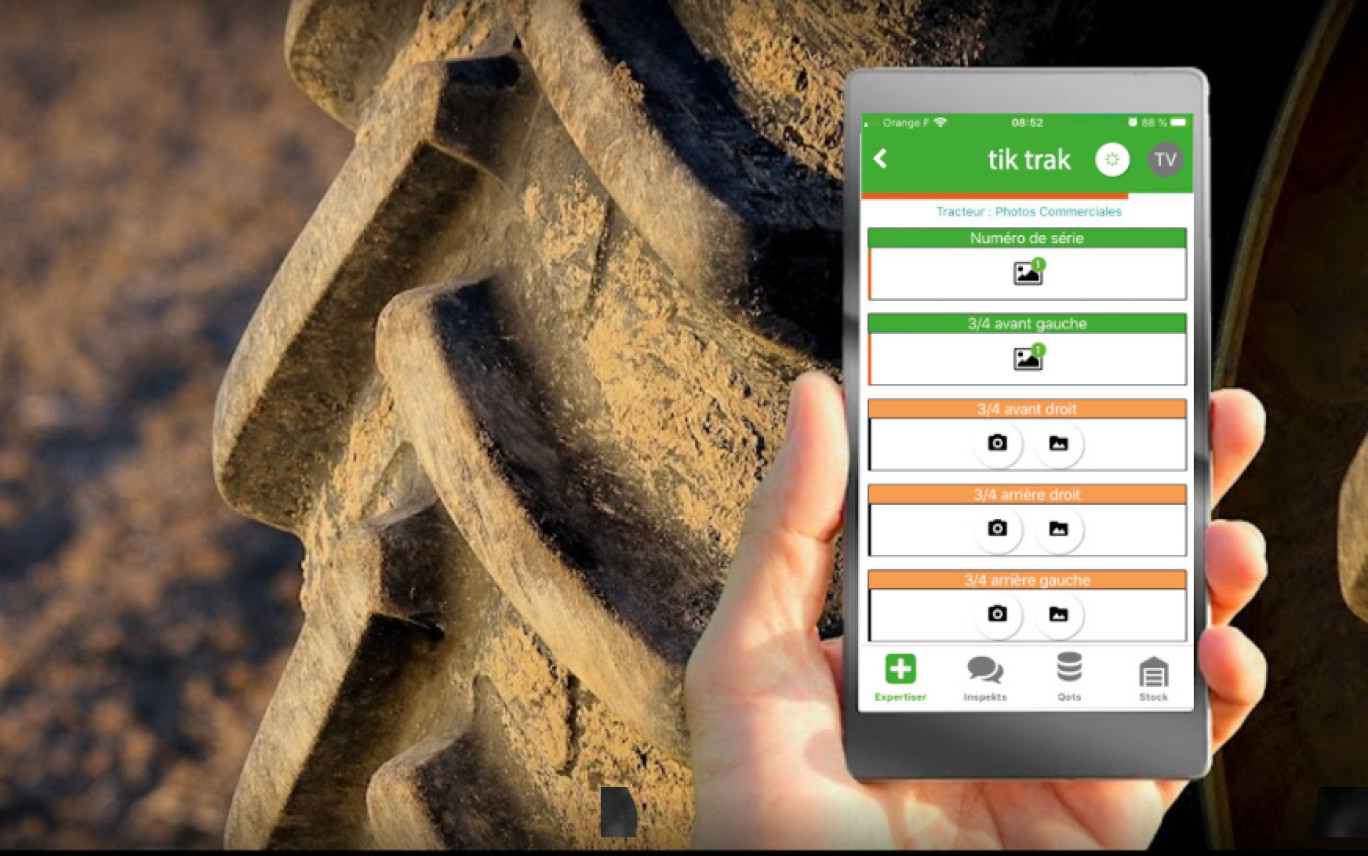 L’application organise, simplifie et sécurise l’enregistrement et la transmission des informations nécessaires à l’évaluation de la reprise du matériel d’occasion. (© Tik Trak)