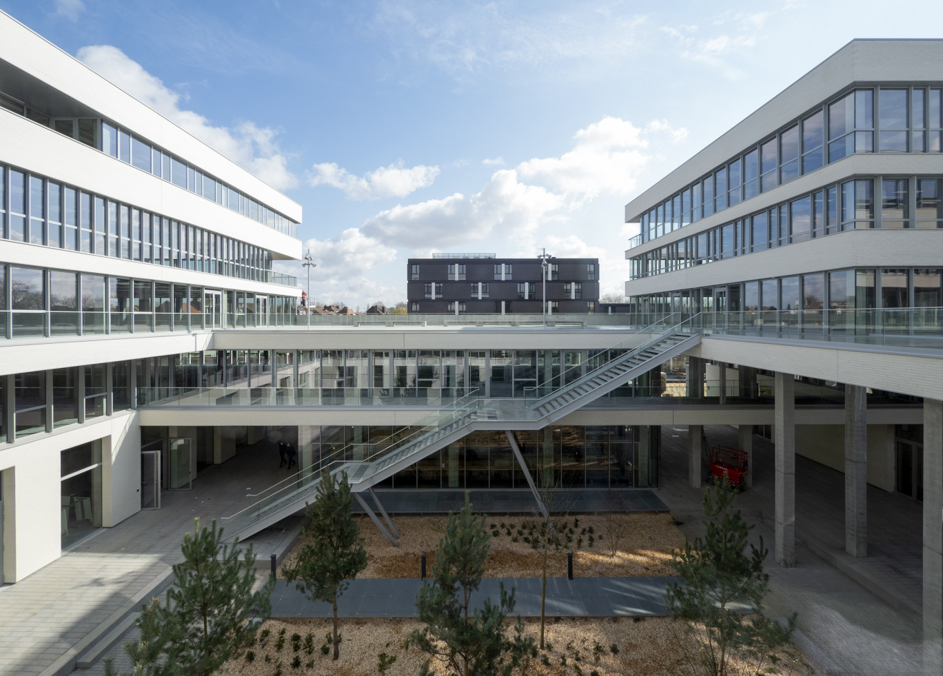 Le campus Wenov est constitué d'une série de plateaux sur deux niveaux reliés par des passerelles et une terrasse de 1 500 m².