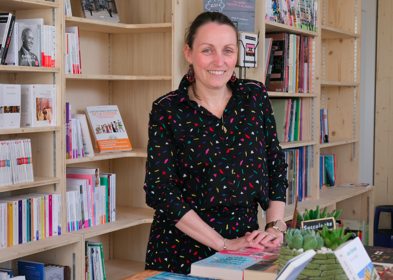 « Cette librairie a toujours été mon rêve », Estelle Galisson, la gérante. ©Aletheia Press/ E.Castel