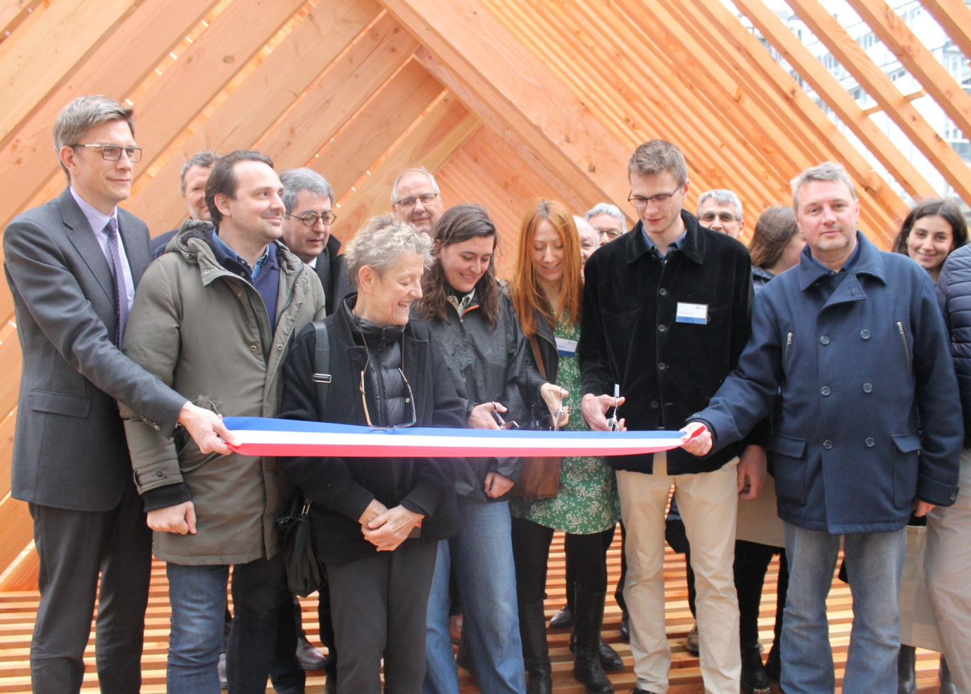 À l’heure de l’inauguration du Totem.