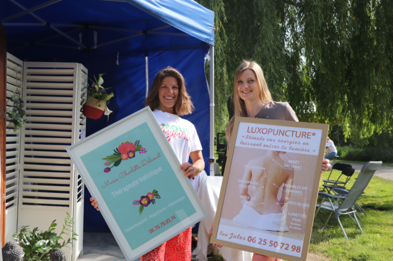 Marie-Charlotte Delcourt et Eva Jules, venues faire découvrir leurs activités.