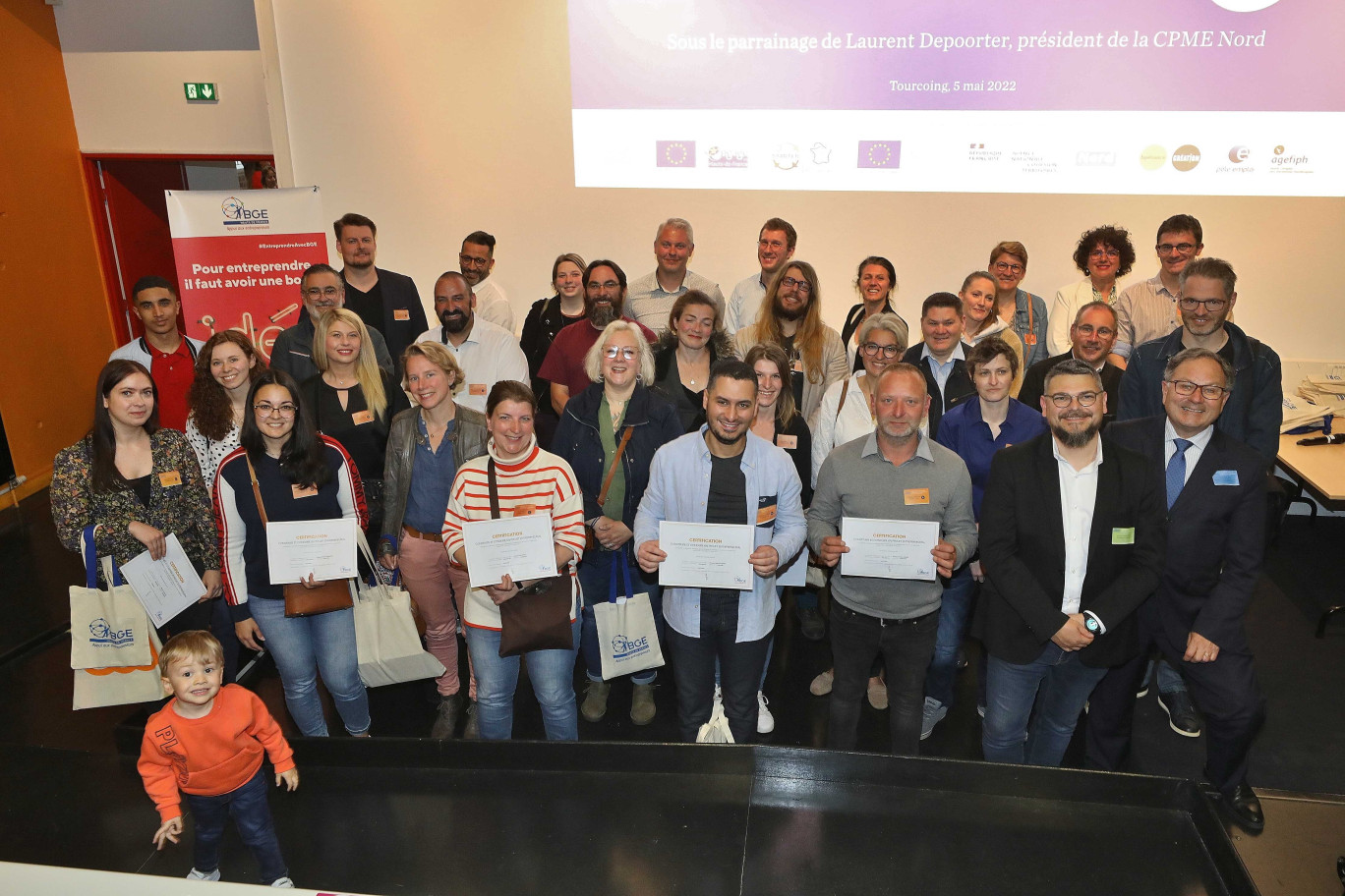 Tourcoing : 60 entrepreneurs certifiés par BGE Hauts de France