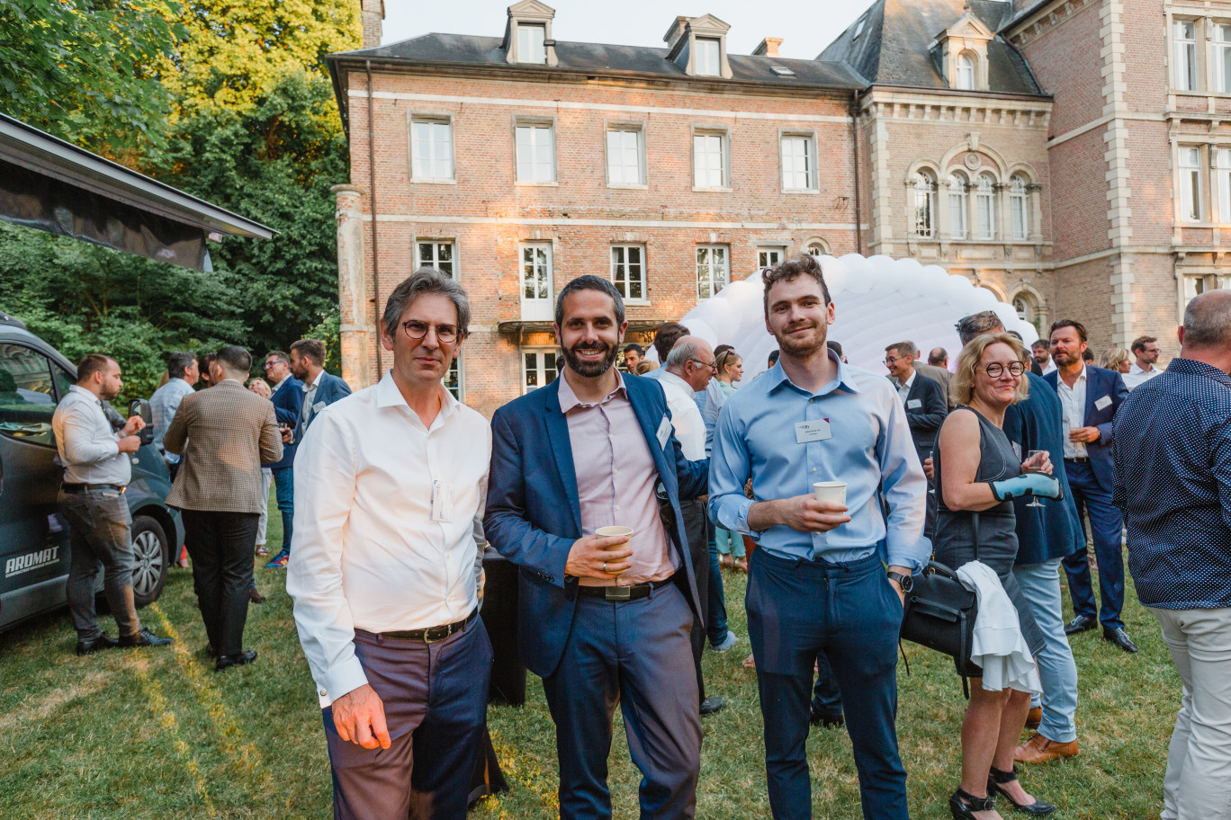 Le président du Medef Somme avec des représentants de BPifrance. (c)Instantmatic