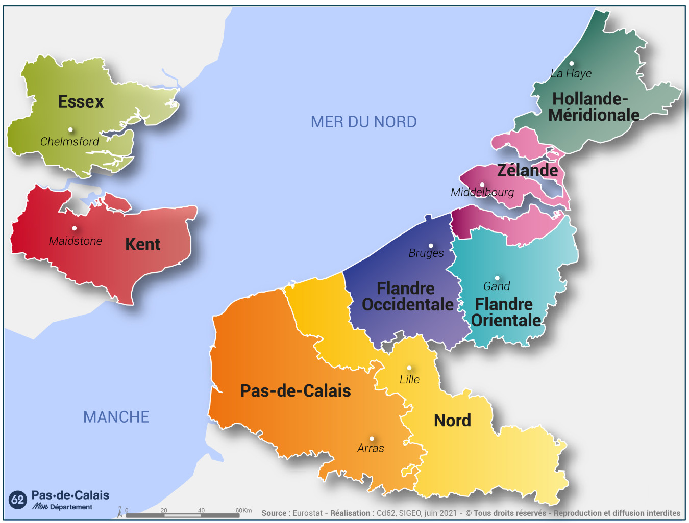 Cette carte permet de visualiser les collectivités territoriales constituant le Comité du Détroit.