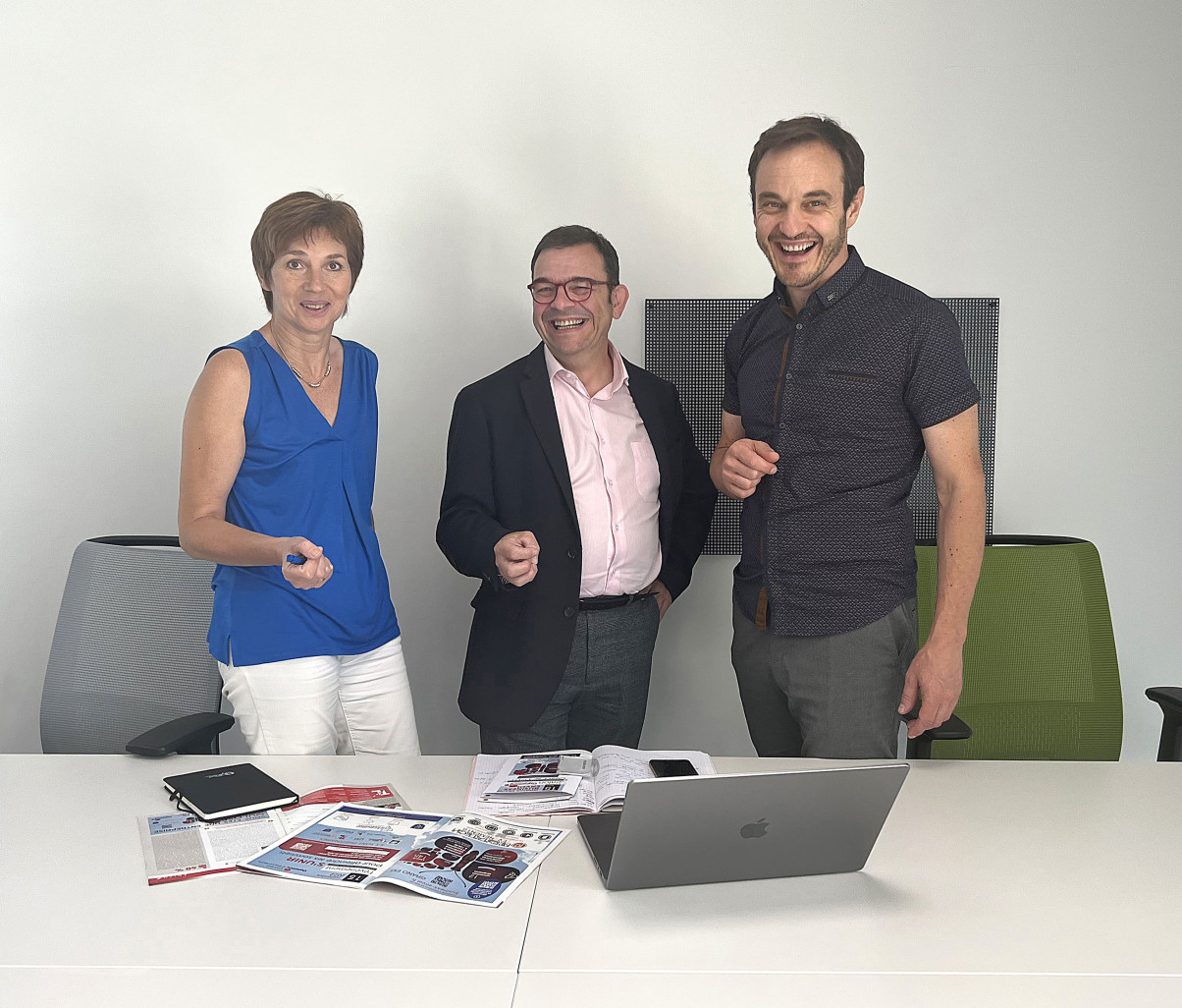 Marie-Pierre Dardaine de Curionomie, Fabrice Guébels de Dynabuy et Jérôme Lavez de Jlavez-Conception, les pilotes du Business Envol, salon professionnel d’un nouveau genre annoncé le 15 septembre à l’Espace Montrichard de Pont-à-Mousson.