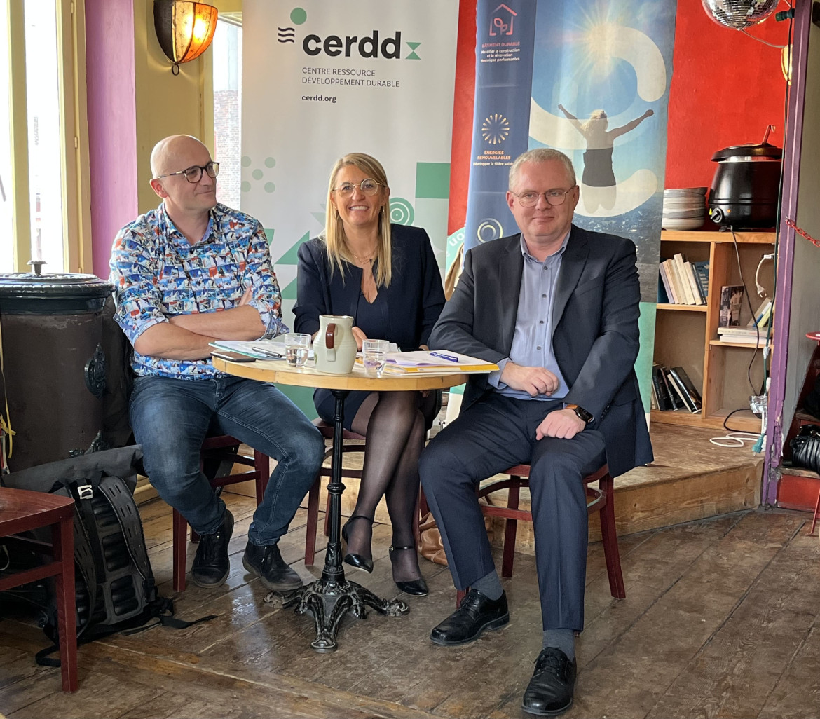 Emmanuel Bertin, directeur du Ceerd, Frédérique Seels, directrice du CD2E et Jean-Christophe Caroulle, co-animateur du réseau APuRe et chef de service au sein de la direction de la Commande publique mutualisée.