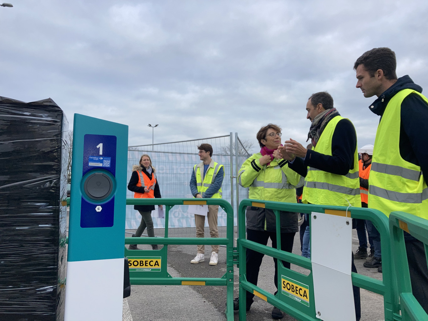 Marianne Laigneau, présidente du directoire d’Enedis en visite à Calais le 18 novembre dernier. © Aletheia Press/M.Railane