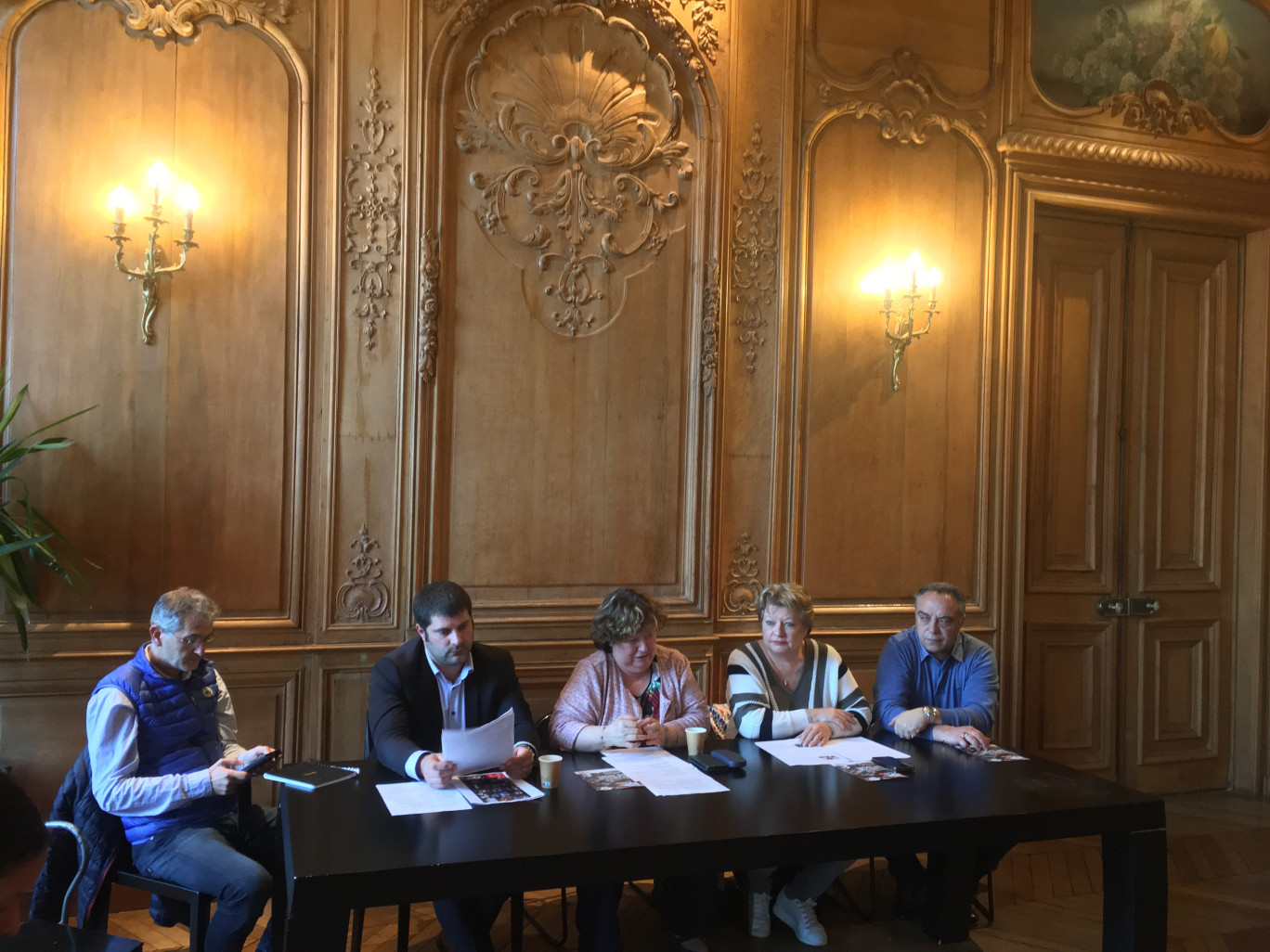 Gaël Mordac, Alexandre Laloux, Brigitte Fouré, Nathalie Lavallard et Omar Lamrini (© Aletheia Press / DLP)