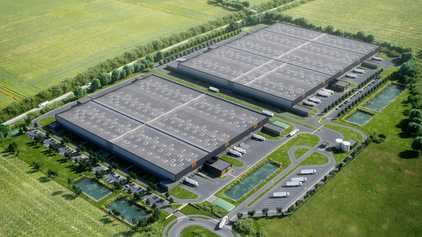 La construction de deux bâtiments logistiques d’une surface globale de 102 000 m2, portée par Linkcity Nord-Est et Macquarie Asset Management, devrait s’achever au troisième trimestre 2023. © Vince.Fx.com