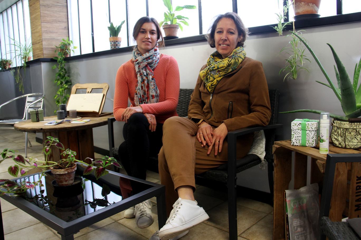   Émilie Barbier, sophrologue et Isabelle Decamp, neuropédagogue, un des binômes du Créa Lab Féminin mis en place par l’agence de développement Terres de Lorraine. 