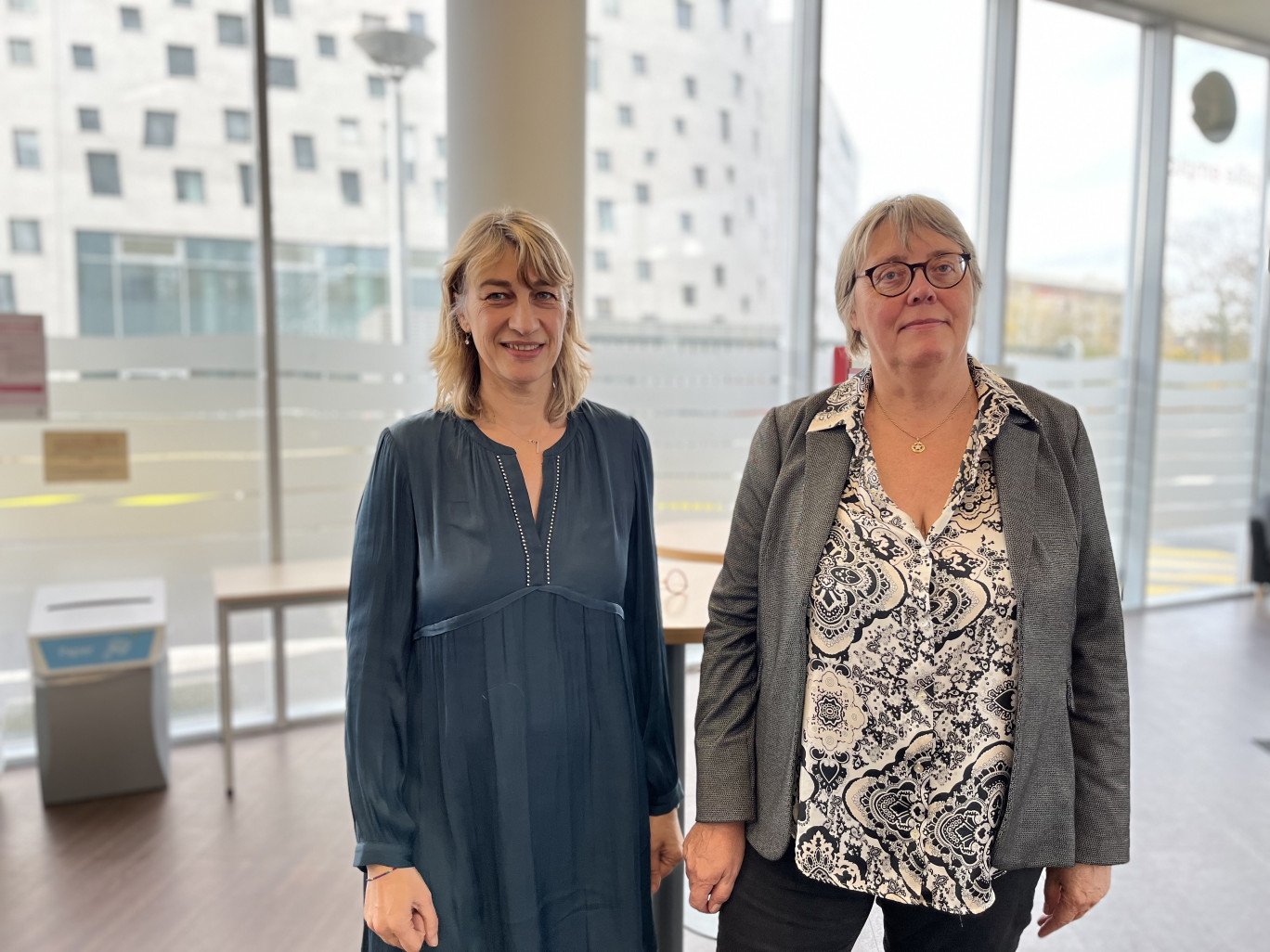 Séverine Delong, directrice territoriale du Nord pour Pôle emploi et Fabienne Lelong, directrice de l'agence Pôle Emploi de La Madeleine.