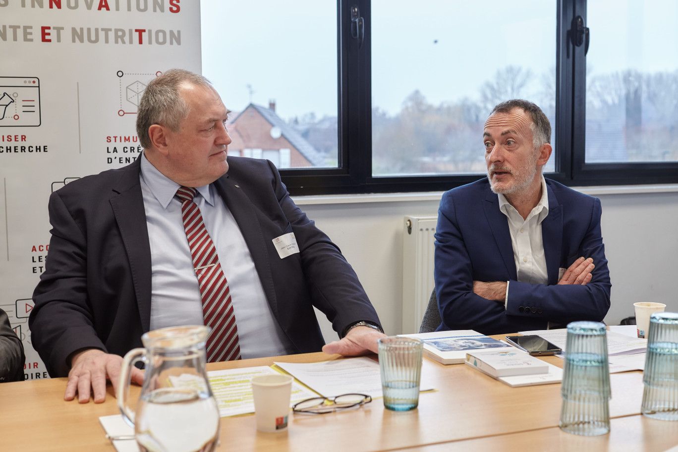 Jean-Claude Charles, président du clubster NSL et Etienne Vervaecke, directeur du GIE Eurasanté. © Lena Heleta