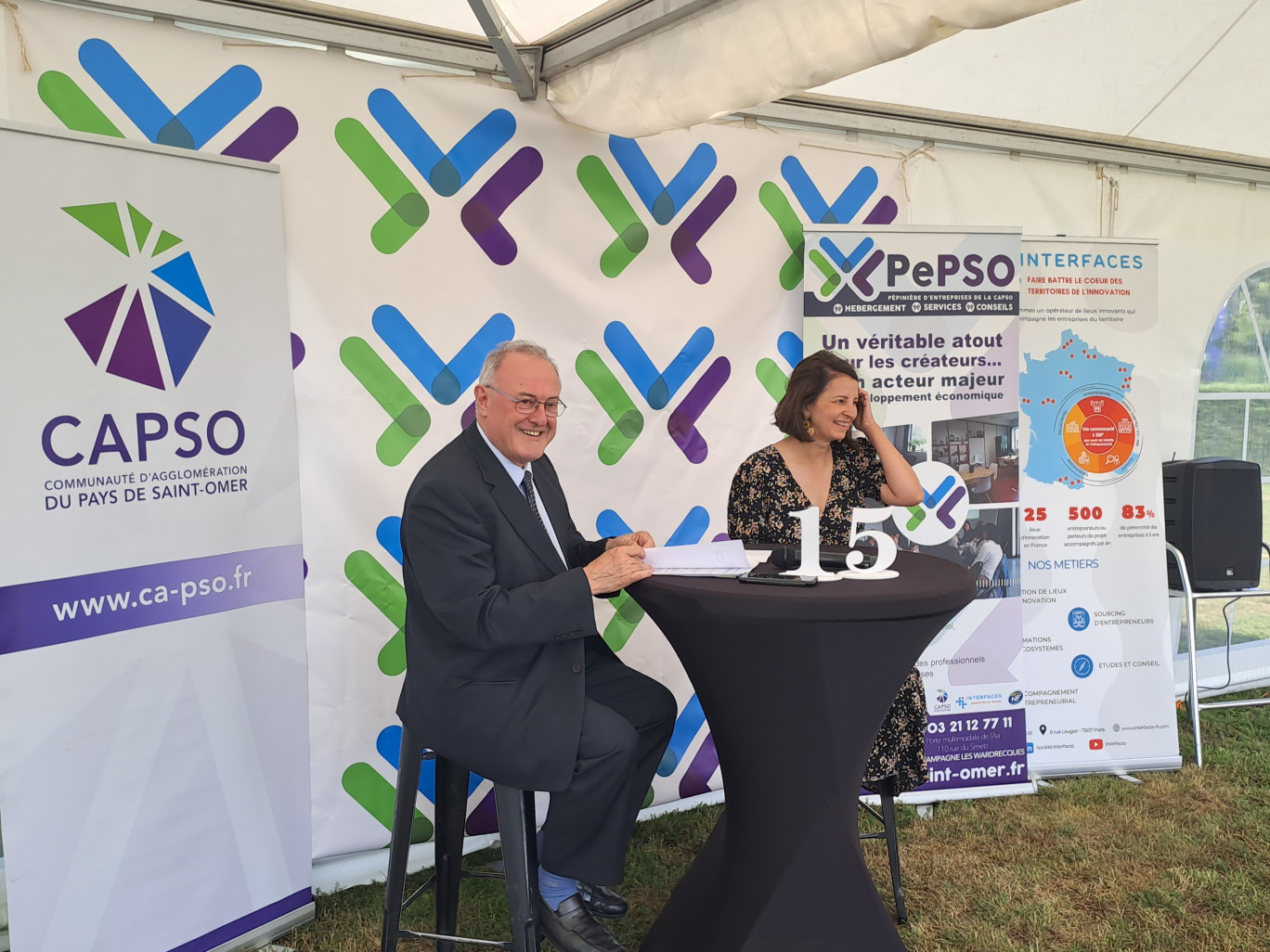 Joël Duquenoy, président de la Capso, et Sabrina Smati, directrice de la Pespo. © Aletheia Press/L.Saleur