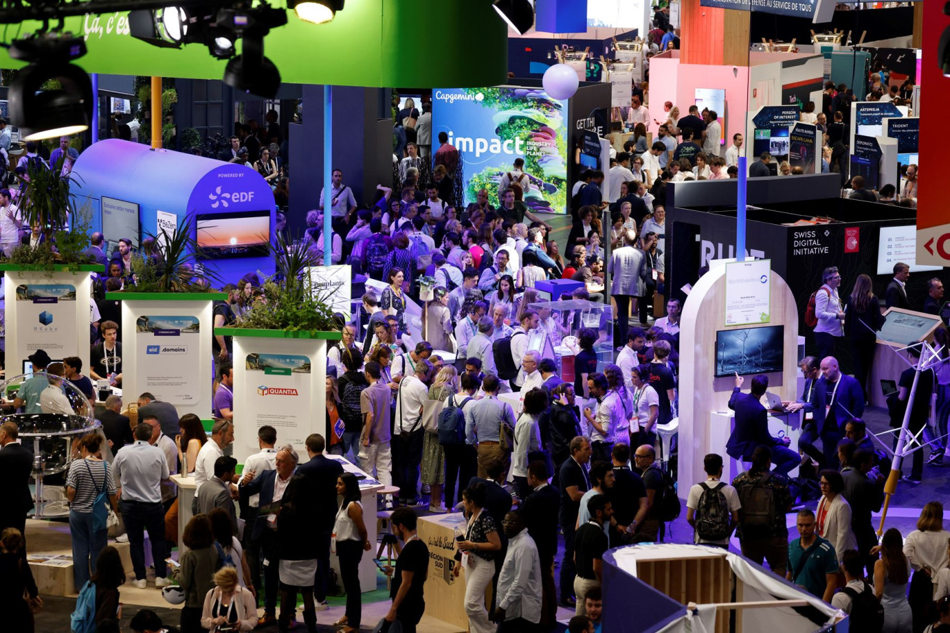 Le salon Vivatech, vitrine de l'écosystème des start-up. © Ludovic Marin-AFP