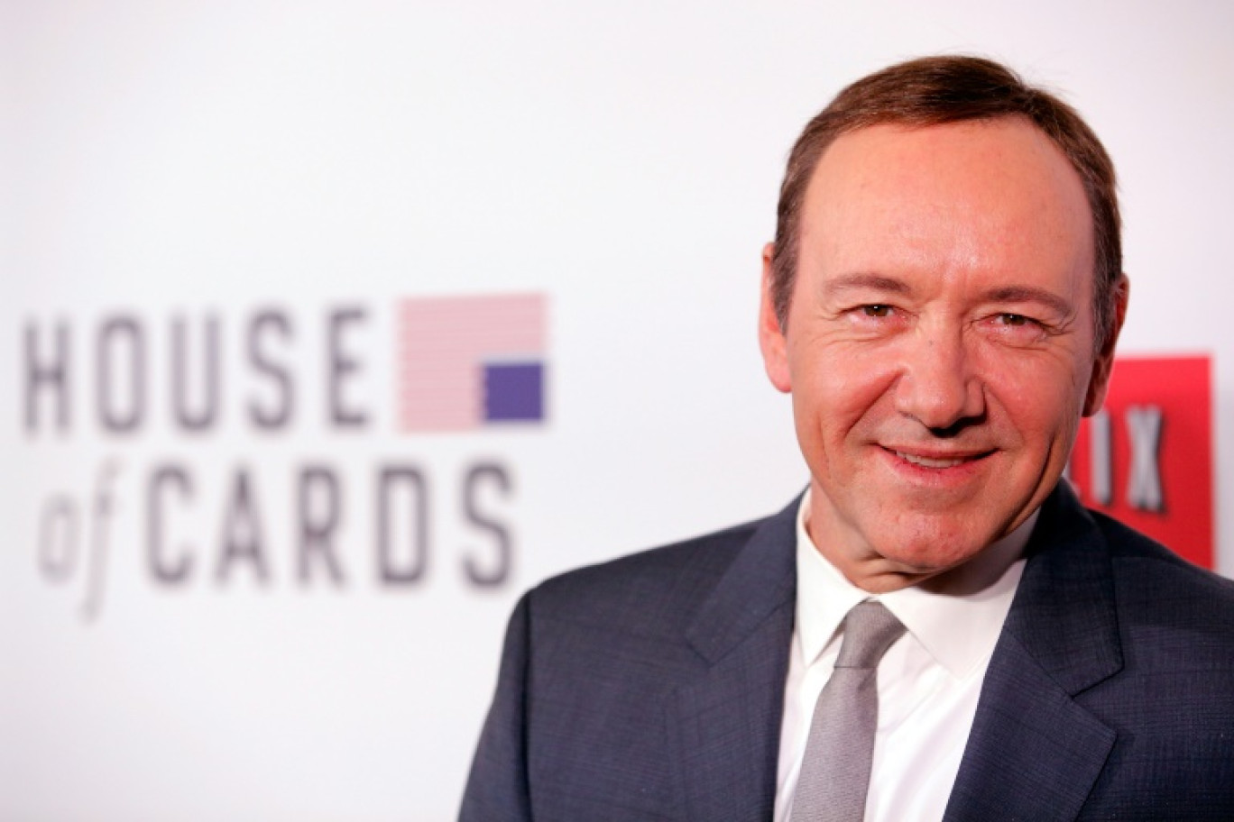 L'acteur américain Kevin Spacey lors de la première de la série "House of Cards", le 30 janvier 2013 à New York © Jemal Countess