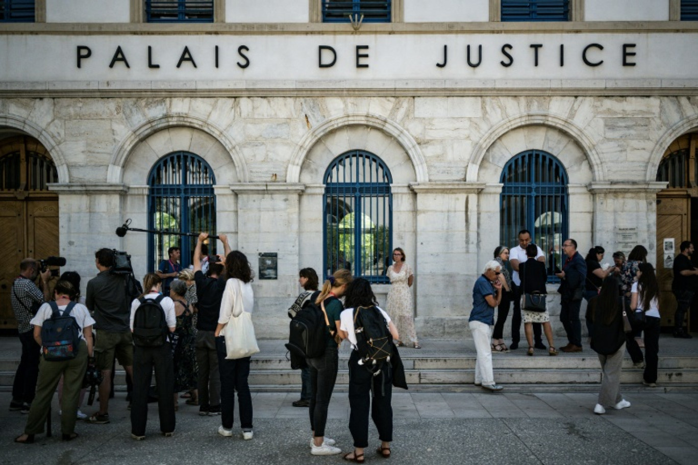 Le palais de justice de Valence où est jugé Gabriel Fortin devant la cour d'assises de la Drôme, le 28 juin 2023 © JEFF PACHOUD