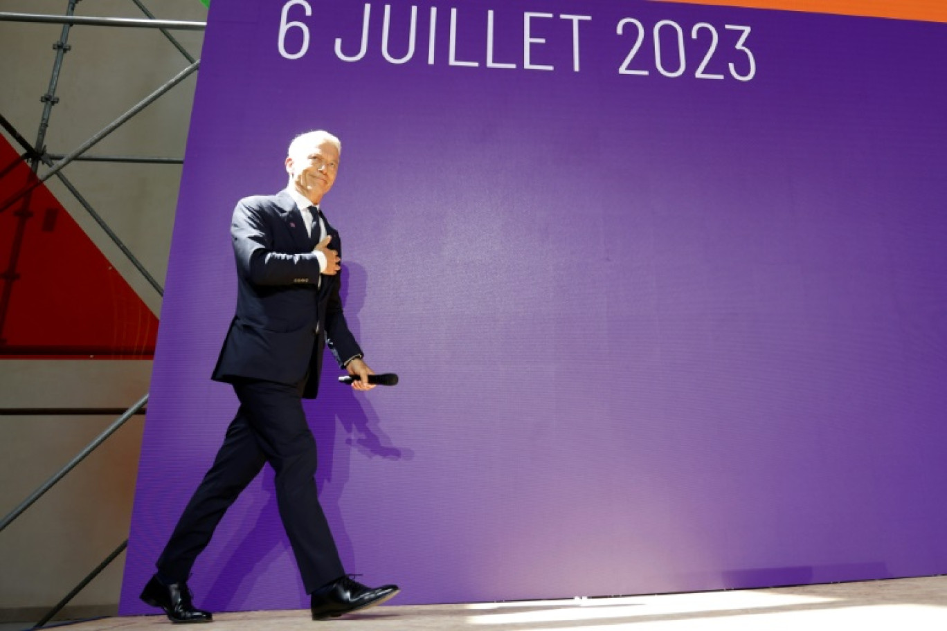 Le nouveau dirigeant du Medef,  Patrick Martin à Meudon, le jour de son élection le 6 juillet 2023 © Ludovic MARIN