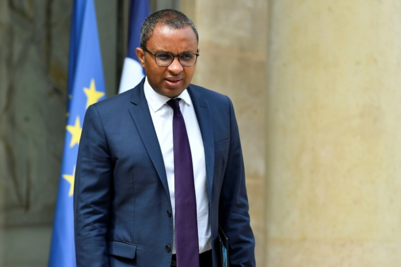 Le ministre de l'Education Pap Ndiaye, à l'Elysée à Paris, le 5 juillet 2023 © JULIEN DE ROSA