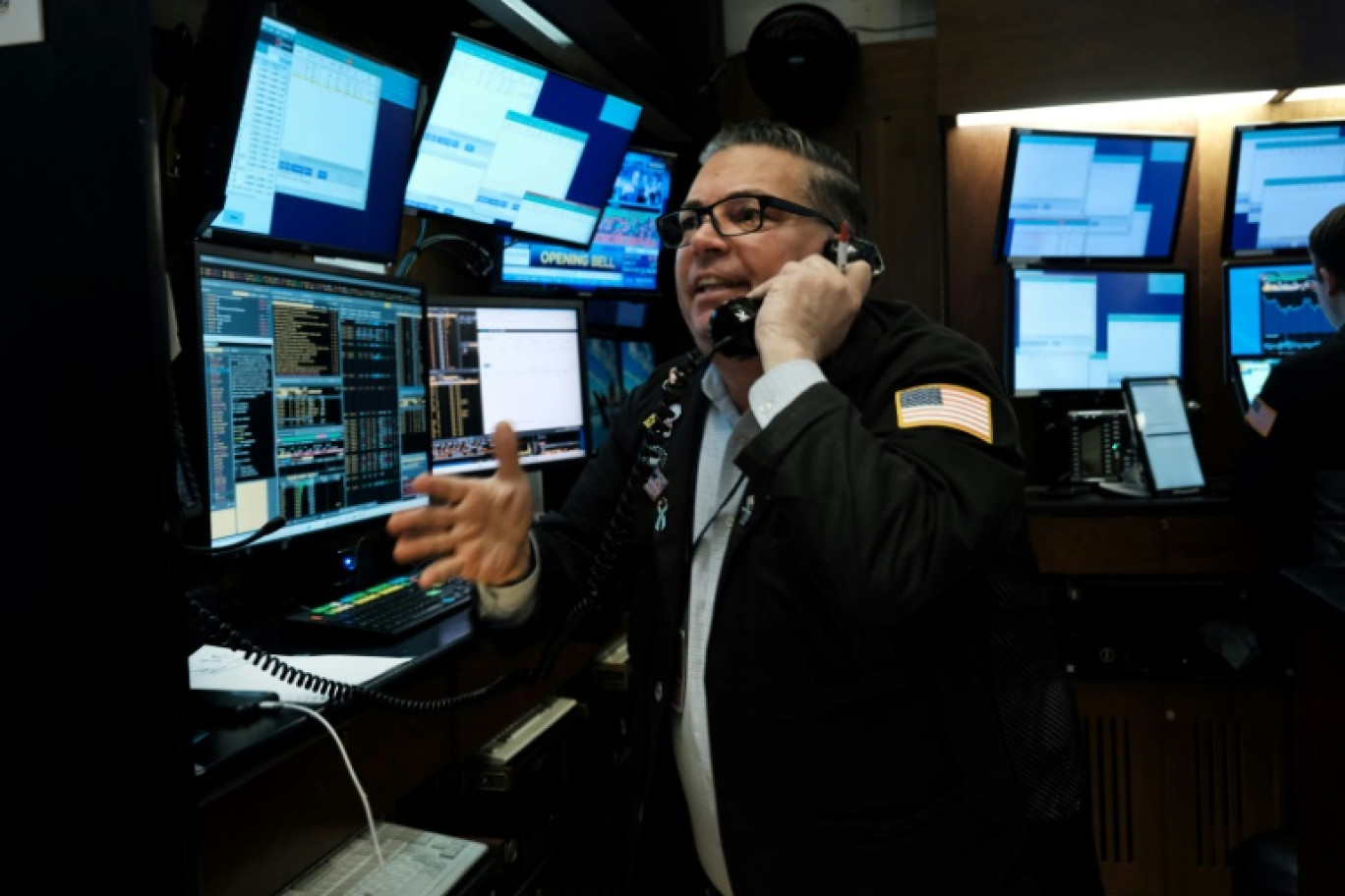 Un opérateur du New York Stock Exchange © SPENCER PLATT