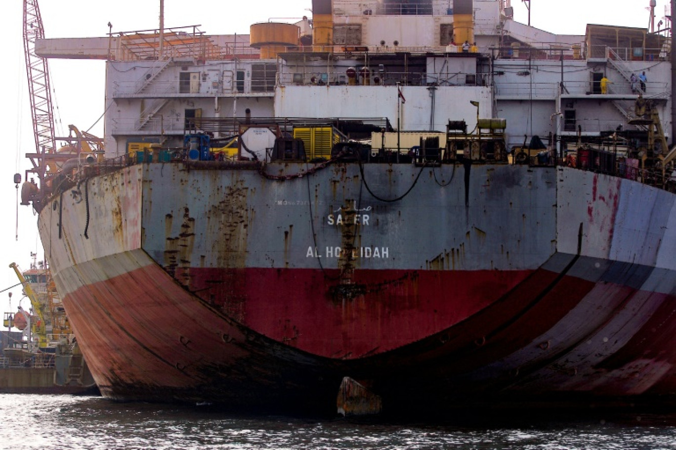 Le pétrolier FSO Safer à l'abandon au large du port de Hodeida, le 15 juillet 2023 au Yémen © MOHAMMED HUWAIS