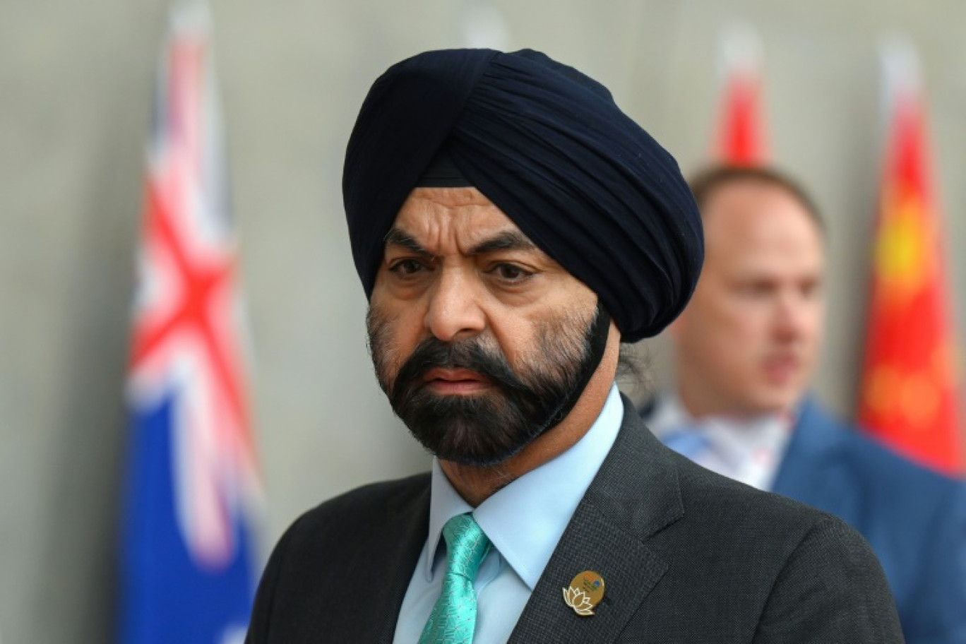 Ajay Banga, le nouveau président de la Banque mondiale après avoir assisté au G20 Finances, le 17 juillet 2023 à Gandhinagar, en Inde © Punit PARANJPE