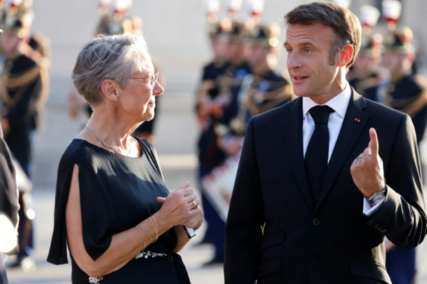 Emmanuel Macron et Elisabeth Borne à Paris, le 14 juillet 2023 © Ludovic MARIN