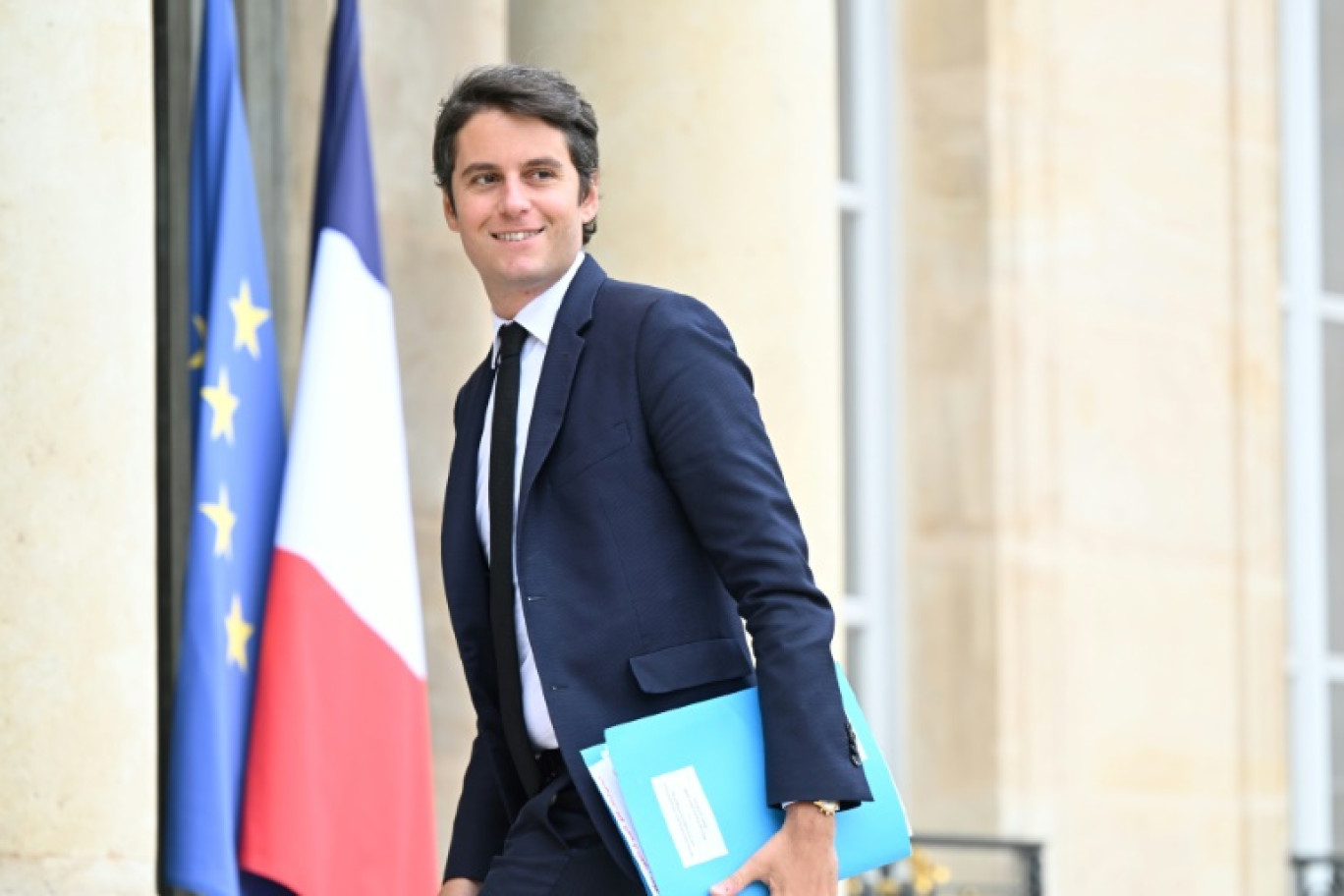 Gabriel Attal, nommé ministre de l'Education, le 20 juillet 2023 à Paris © Emmanuel DUNAND