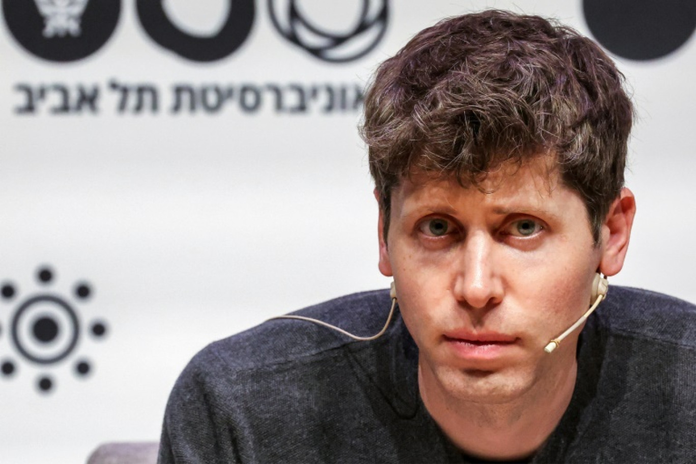 Le patron de la start-up d'intelligence artificielle OpenAI, Sam Altman, le 5 juin 2023 à l'université de Tel Aviv © JACK GUEZ