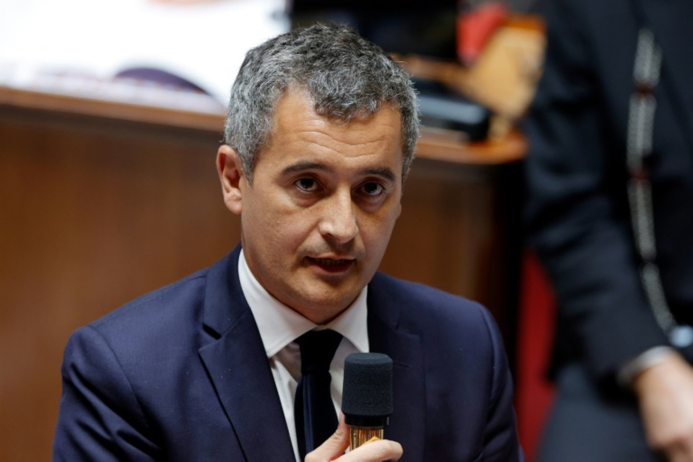 Le ministre de l'Intérieur Gérald Darmanin, le 11 juillet 2023 à l'Assemblée nationale, à Paris © Geoffroy VAN DER HASSELT