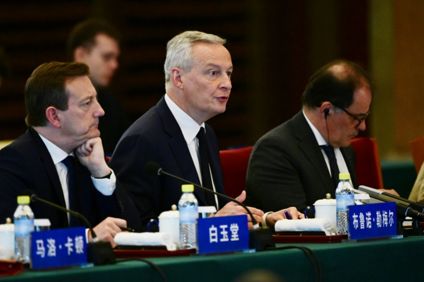 Le ministre français de l'Economie, Bruno Le Maire, le 29 juillet 2023 à Pékin © Pedro PARDO