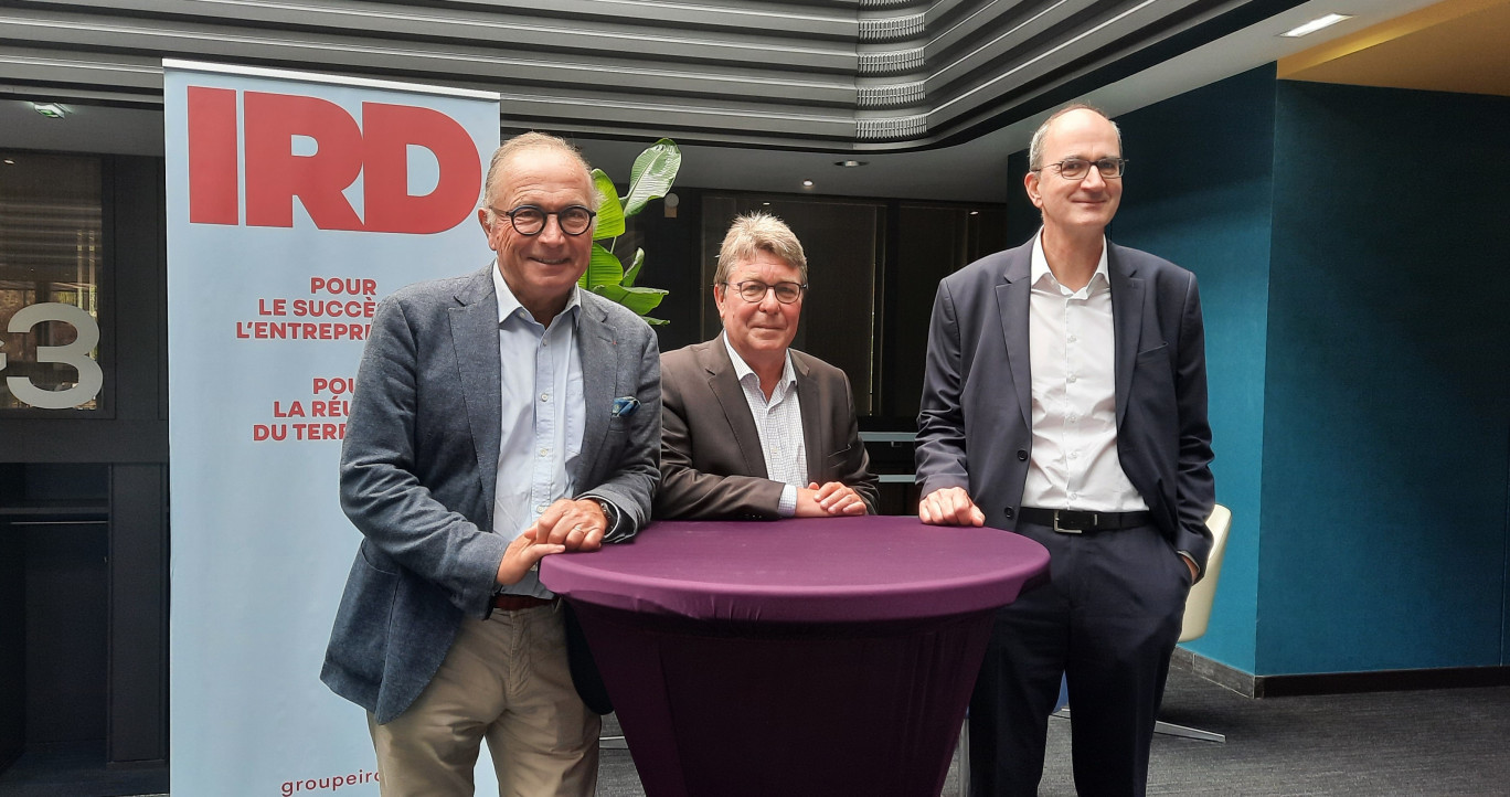 (de g. à dr.) Jean-Pierre Letartre, président d’IRD, Thierry Dujardin, Directeur général d’IRD et Paul Damestroy, Directeur général adjoint d’IRD. ©Aletheia Press/ L.Péron