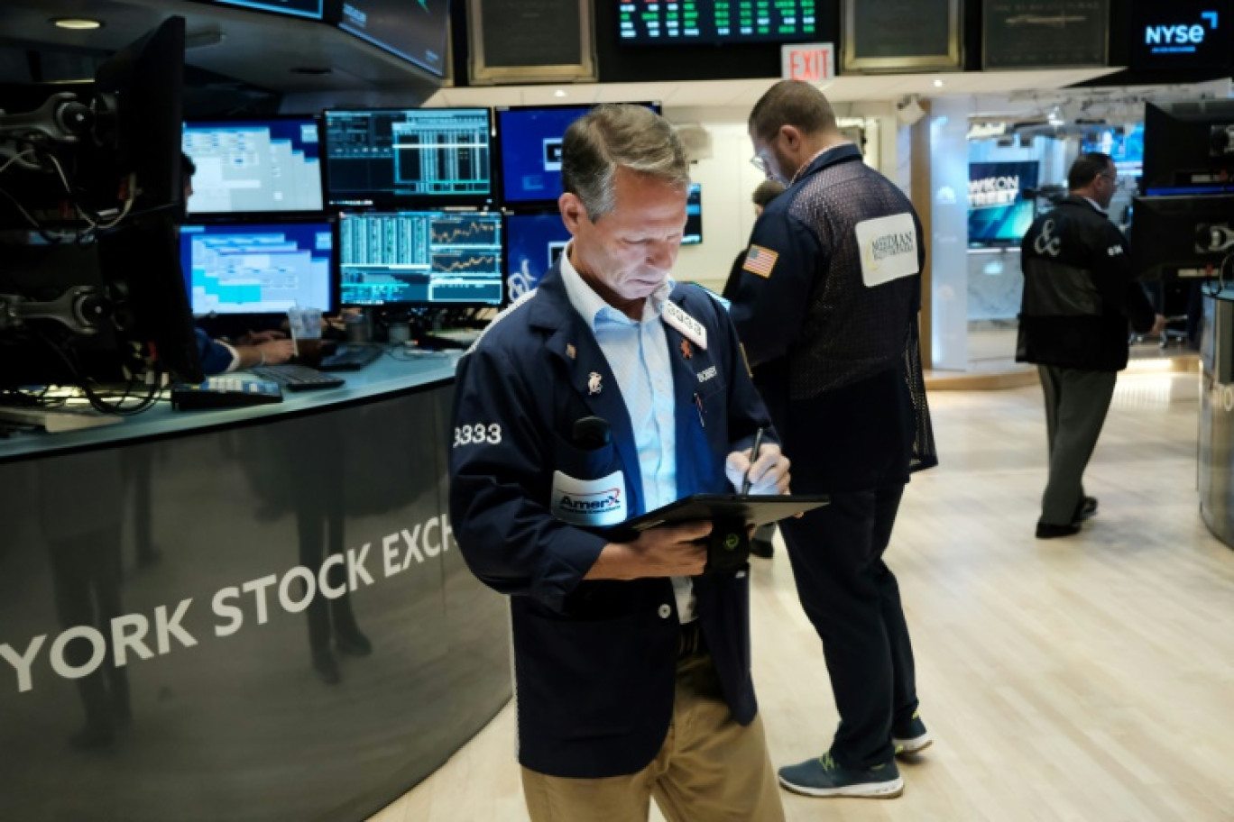 Des opérateurs de la Bourse de New York, le 12 juillet 2023 © SPENCER PLATT