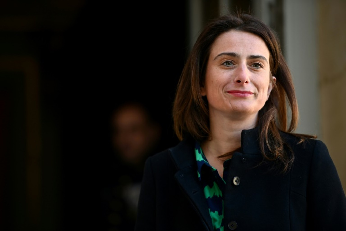 La secrétaire nationale d'EELV Marine Tondelier arrive le 4 avril 2023 à l'hôtel de Matignon, à Paris, pour un entretien avec la Première ministre © Christophe ARCHAMBAULT